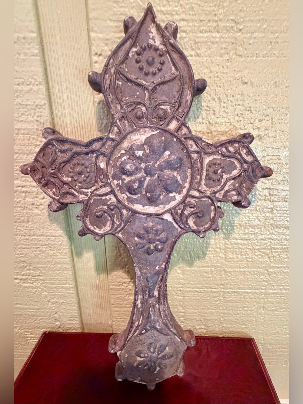 Vintage Gothic Style Wall Cross 13” Religious Wall Decor From My Mother’s Estate